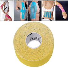 Load image into Gallery viewer, Waterproof Kinesiology Tape Sports Muscles Care Therapeutic Bandage, Size: 5m(L) x 5cm(W), Size: 5mx 5cm White, Size: 5mx 5cm Green, Size: 5mx 5cm, Size: 5mx 5cm Red, Size: 5mx 5cm Yellow, Size: 5mx 5cm Orange, Size: 5mx 5cm Blue, Size: 5m x 5cm Magent...