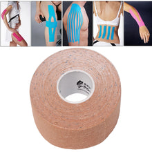 Load image into Gallery viewer, Waterproof Kinesiology Tape Sports Muscles Care Therapeutic Bandage, Size: 5m(L) x 5cm(W), Size: 5mx 5cm White, Size: 5mx 5cm Green, Size: 5mx 5cm, Size: 5mx 5cm Red, Size: 5mx 5cm Yellow, Size: 5mx 5cm Orange, Size: 5mx 5cm Blue, Size: 5m x 5cm Magent...