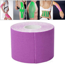 Load image into Gallery viewer, 5M Waterproof Sports Tape Sports Muscles Care Therapeutic Bandage, Width: 5cm, Size: 5mx5cm, Size: 5m x 5cm Purple