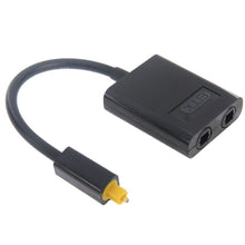 Load image into Gallery viewer, EMK Digital Toslink Optical Fiber Audio Splitter 1 to 2 Cable Adapter for DVD Player, 1 to 2