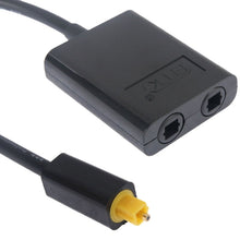 Load image into Gallery viewer, EMK Digital Toslink Optical Fiber Audio Splitter 1 to 2 Cable Adapter for DVD Player, 1 to 2