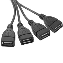 Load image into Gallery viewer, USB 2.0 CAT5 / CAT5E / CAT6 RJ45 to 4 USB Ethernet Extender LAN Extension Cable Repeater Adapter, 4 Ports USB