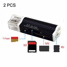 Load image into Gallery viewer, 2 PCS Multi All in 1 USB 2.0 SDHC TF M2 MMC MS PRO DUO Memory Card Reader