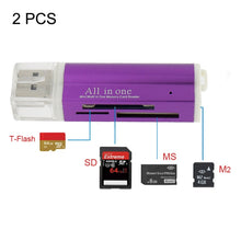 Load image into Gallery viewer, 2 PCS Multi All in 1 USB 2.0 Micro SD SDHC TF M2 MMC MS PRO DUO Memory Card Reader
