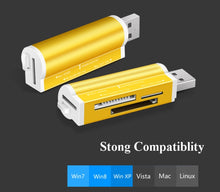 Load image into Gallery viewer, 2 PCS Multi All in 1 USB 2.0 SDHC TF M2 MMC MS PRO DUO Memory Card Reader