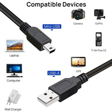 Load image into Gallery viewer, USB 2.0 AM to Mini 5pin USB Cable, Length: 1.5m, USB 2.0 AM to Mini 5Pin