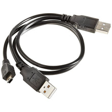 Load image into Gallery viewer, 2 in 1 USB 2.0 Male to Mini 5pin Male + USB Male Cable, Length: 80 cm, USB 2.0 AM to USB+Mini USB