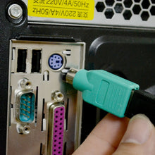 Load image into Gallery viewer, USB A Jack to mini DIN6 male Adapter (USB to PS/2), USB Female to PS/2 Male
