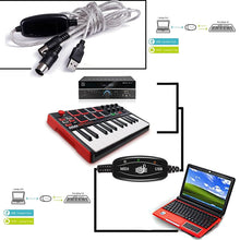Load image into Gallery viewer, USB to MIDI Interface Electric Piano Converter Adapter Cable, Length: 1.8m