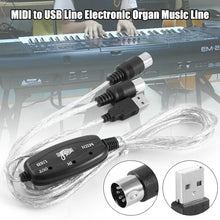 Load image into Gallery viewer, USB to MIDI Interface Electric Piano Converter Adapter Cable, Length: 1.8m