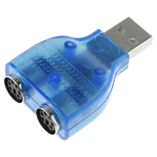 Load image into Gallery viewer, USB Male to PS/2 Female Adapter for Mouse / Keyboard, USB Male to 2 PS/2 Female
