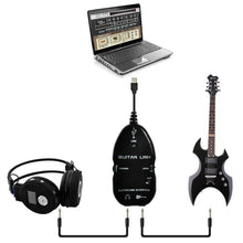 Load image into Gallery viewer, USB Interface Guitar Link Cable PC / MAC Recording, USB Interface Guitar Link Cable (Black), USB Interface Guitar Link Cable (White)