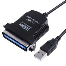 Load image into Gallery viewer, USB to Parallel 1284 36 Pin Printer Adapter Cable, Cable Length: 1m, USB 2.0 to IEEE1284 (Black)