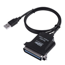 Load image into Gallery viewer, USB to Parallel 1284 36 Pin Printer Adapter Cable, Cable Length: 1m, USB 2.0 to IEEE1284 (Black)