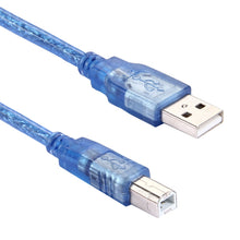 Load image into Gallery viewer, Normal USB 2.0 AM to BM Cable, with 2 Core, Length: 1.8m(Blue)