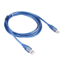 Load image into Gallery viewer, Normal USB 2.0 AM to BM Cable, with 2 Core, Length: 1.8m(Blue)