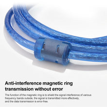 Load image into Gallery viewer, Normal USB 2.0 AM to BM Cable, with 2 Core, Length: 1.8m(Blue)