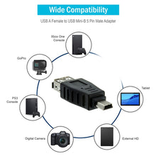 Load image into Gallery viewer, USB 2.0 Female to Mini USB 5Pin Male Adapter (OTG function)