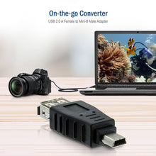 Load image into Gallery viewer, USB 2.0 Female to Mini USB 5Pin Male Adapter (OTG function)