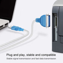 Load image into Gallery viewer, USB 2.0 to IEEE1284 Print Cable, Length: 1.5m, USB 2.0 to IEEE1284 (Blue)