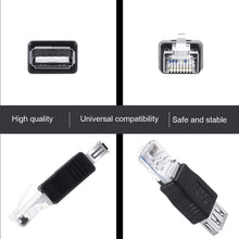 Load image into Gallery viewer, RJ45 Male to USB AF Adapter