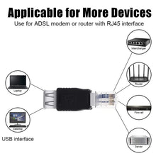 Load image into Gallery viewer, RJ45 Male to USB AF Adapter