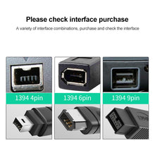 Load image into Gallery viewer, FireWire 800 9 Pin To FireWire 400 4 Pin Cable, Length: 1.5m, 9Pin to 4Pin(1.5m)