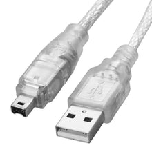 Load image into Gallery viewer, USB 2.0 Male to Firewire iEEE 1394 4 Pin Male iLink Cable, Length: 1.2m, USB AM to 4Pin(1.5m)
