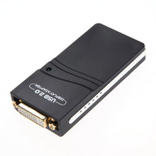 Load image into Gallery viewer, USB 2.0 to VGA, DVI, HDMI Adapter, Resolution: 1280*1024, Resolution: 1280*1024, Resolution: 1920*1080, Resolution: 2048*1152