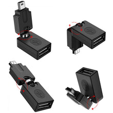 Load image into Gallery viewer, High Quality USB 2.0 AF to OTG Mini USB Adapter, Support 360 Degree Rotation, USB 2.0 AF