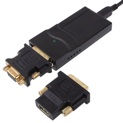 USB 2.0 to DVI / VGA / HDMI Display Adapter, Support Full HD 1080P, Expandable up to 6 Display Units, USB 2.0 Resolution: 1920*1080