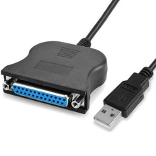 Load image into Gallery viewer, USB 2.0 to DB25 25 Pin Female Port Print Converter Cable, USB to DB25 Female (Black)