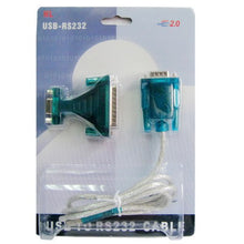 Load image into Gallery viewer, USB to RS232 9 Pin Male Cable &amp; RS232 9P Female to RS232 25 Pin Male Adapter with Single Chip, USB to RS232 with Single Chip