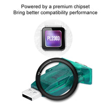 Load image into Gallery viewer, USB 2.0 to RS232 Serial Port DB9 9Pin Male Cable Converter Adapter, USB to RS232