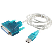 Load image into Gallery viewer, USB 2.0 to DB25 Pin Female Cable, Length: 1.5m, USB to DB25 Female (Blue)