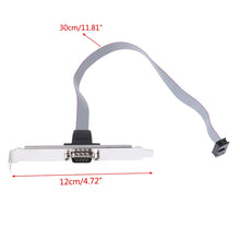 Load image into Gallery viewer, DB9 9pin Com Port host case Cable / RS232 port plate cable, Length: 36cm, RS232,Length: 36cm