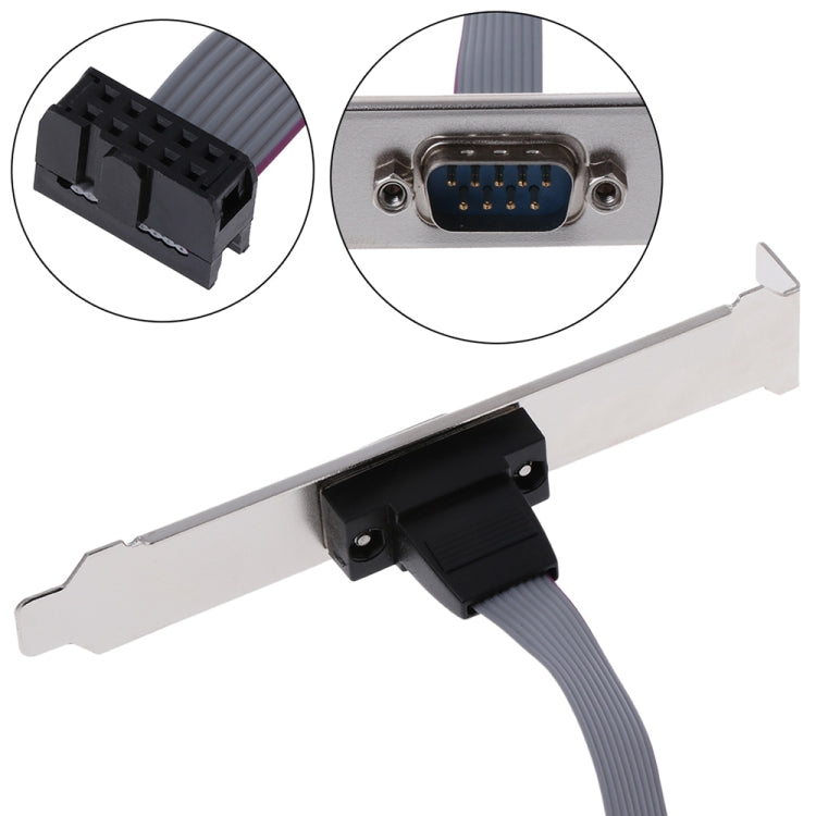 DB9 9pin Com Port host case Cable / RS232 port plate cable, Length: 36cm, RS232,Length: 36cm