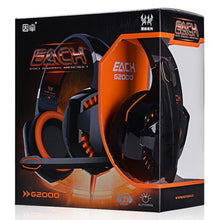 Load image into Gallery viewer, EACH G2000 Over-ear Stereo Bass Gaming Headset with Mic &amp; LED Light for Computer, Cable Length: 2.2m