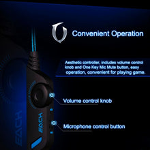 Load image into Gallery viewer, EACH G2000 Over-ear Stereo Bass Gaming Headset with Mic &amp; LED Light for Computer, Cable Length: 2.2m