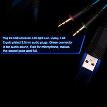 Load image into Gallery viewer, EACH G2000 Over-ear Stereo Bass Gaming Headset with Mic &amp; LED Light for Computer, Cable Length: 2.2m