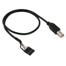 Load image into Gallery viewer, 5 Pin Motherboard Female Header to USB 2.0 B Male Adapter Cable, Length: 50cm, 5 Pin Motherboard to USB BM