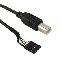 Load image into Gallery viewer, 5 Pin Motherboard Female Header to USB 2.0 B Male Adapter Cable, Length: 50cm, 5 Pin Motherboard to USB BM