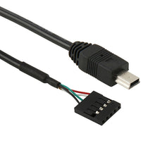 Load image into Gallery viewer, 5 Pin Motherboard Female Header to Mini USB Male Adapter Cable, Length: 50cm, 5 Pin Motherboard to Mini USB