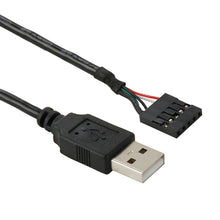 Load image into Gallery viewer, 5 Pin Motherboard Female Header to USB 2.0 Male Adapter Cable, Length: 50cm, 5 Pin Motherboard to USB