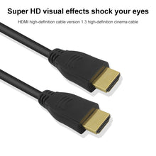 Load image into Gallery viewer, 1m HDMI 19 Pin Male to HDMI 19Pin Male Cable, 1.3 Version, Support HD TV / Xbox 360 / PS3 etc (Black + Gold Plated), Gold Plated HDMI, Length: 1m