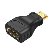 Load image into Gallery viewer, Gold Plated Mini HDMI Male to HDMI 19 Pin Female Adapter, Mini HDMI Male to HDMI Female