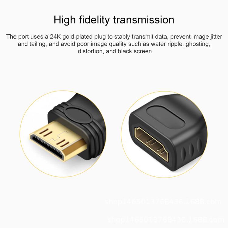 Gold Plated Mini HDMI Male to HDMI 19 Pin Female Adapter, Mini HDMI Male to HDMI Female