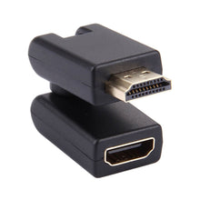 Load image into Gallery viewer, HDMI 19 Pin Male to Female 360 Degree SWIVEL Adaptor (Gold Plated)