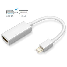 Load image into Gallery viewer, Full HD 1080P Mini DisplayPort Male to HDMI Female Port Cable Adapter, Length: 20cm, Mini DP to HDMI White
