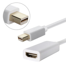 Load image into Gallery viewer, Full HD 1080P Mini DisplayPort Male to HDMI Female Port Cable Adapter, Length: 20cm, Mini DP to HDMI White